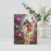 Christmas Fairy Collectie - Donkerbruin haar Briefkaart (Staand voorkant)