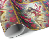 Christmas Fairy Collectie - Donkerbruin haar Cadeaupapier (Rol Hoek)