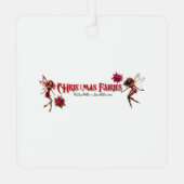 Christmas Fairy Collectie - Donkerbruin haar Metalen Ornament (Achterkant)