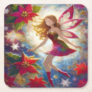 Christmas Fairy Collectie - Ginger Hair Kartonnen Onderzetters