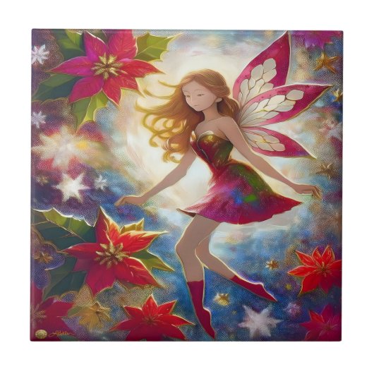 Christmas Fairy Collectie - Ginger Hair Tegeltje (Voorkant)