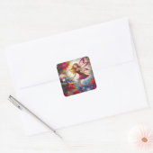 Christmas Fairy Collectie - Ginger Hair Vierkante Sticker (Envelop)