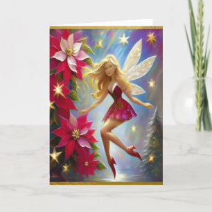 Christmas Fairy Collectie - Honing Blond Haar Feestdagen Kaart