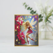 Christmas Fairy Collectie - Honing Blond Haar Feestdagenkaart (Staand voorkant)