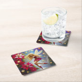 Christmas Fairy Collectie - Honing Blond Haar Kartonnen Onderzetters (Insitu)