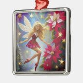 Christmas Fairy Collectie - Honing Blond Haar Metalen Ornament (Links)