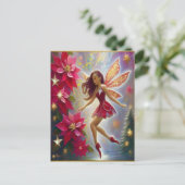 Christmas Fairy Collectie - Licht Auburn Haar Briefkaart (Staand voorkant)