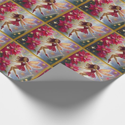 Christmas Fairy Collectie - Licht Auburn Haar Cadeaupapier (Hoek)