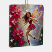Christmas Fairy Collectie - Licht Auburn Haar Keramisch Ornament (Rechts)