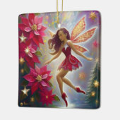 Christmas Fairy Collectie - Licht Auburn Haar Keramisch Ornament (Links)