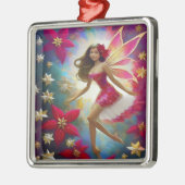 Christmas Fairy Collectie - Lichtbruin Haar Metalen Ornament (Links)