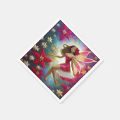 Christmas Fairy Collectie - Lichtbruin Haar Servet (Hoek)