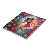 Christmas Fairy Collectie - Lichtbruin Haar Tegeltje (Zijkant)