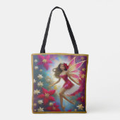 Christmas Fairy Collectie - Lichtbruin Haar Tote Bag (Achterkant)