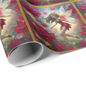 Christmas Fairy Collectie - Medium bruin haar Cadeaupapier (Rol Hoek)