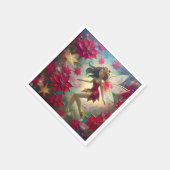 Christmas Fairy Collectie - Medium bruin haar Servet (Hoek)