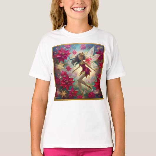Christmas Fairy Collectie - Medium bruin haar T-shirt (Voorkant)
