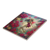 Christmas Fairy Collectie - Medium bruin haar Tegeltje (Zijkant)
