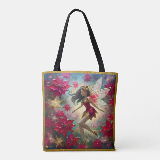 Christmas Fairy Collectie - Medium bruin haar Tote Bag (Achterkant)