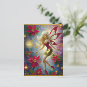 Christmas Fairy Collectie - Platinum Blond Haar Briefkaart (Staand voorkant)