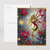 Christmas Fairy Collectie - Platinum Blond Haar Briefkaart (Voorkant / Achterkant)