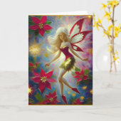 Christmas Fairy Collectie - Platinum Blond Haar Kaart (Gele Bloem)