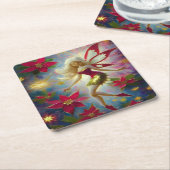 Christmas Fairy Collectie - Platinum Blond Haar Kartonnen Onderzetters (Schuin)