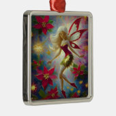 Christmas Fairy Collectie - Platinum Blond Haar Metalen Ornament (Rechts)