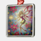 Christmas Fairy Collectie - Platinum Blond Haar Metalen Ornament (Links)