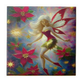 Christmas Fairy Collectie - Platinum Blond Haar Tegeltje (Voorkant)