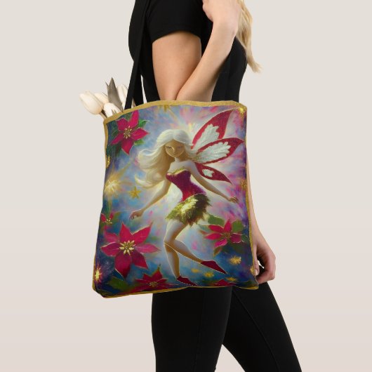 Christmas Fairy Collectie - Platinum Blond Haar Tote Bag (Dichtbij)