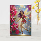 Christmas Fairy Collectie - Straight Plum Hair Kaart (Gele Bloem)