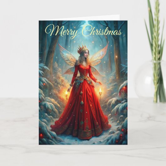 Christmas Fairy Feestdagen Kaart (Voorkant)