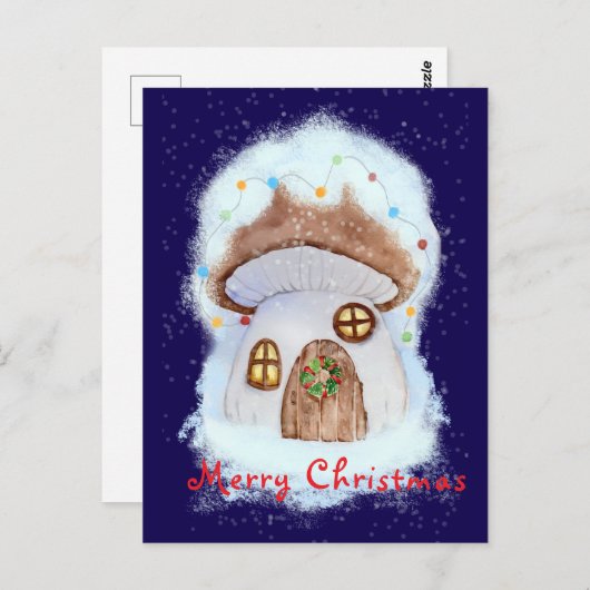 Christmas fairy house briefkaart (Voorkant / Achterkant)