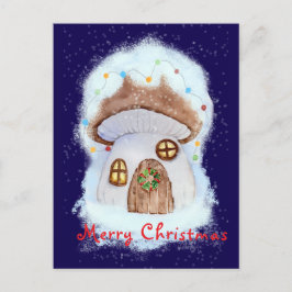 Christmas fairy house briefkaart