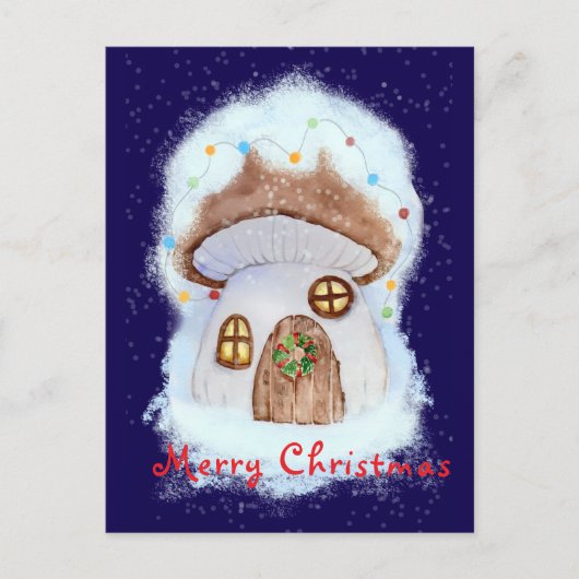 Christmas fairy house briefkaart (Voorkant)