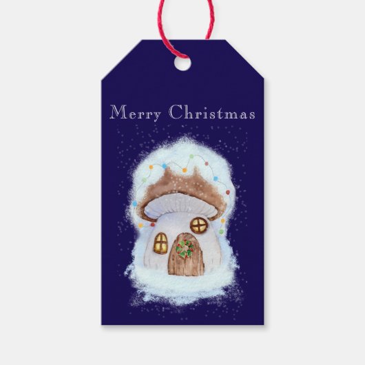 Christmas fairy house cadeaulabel (Voorkant)