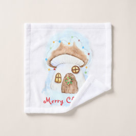 Christmas fairy house washandje