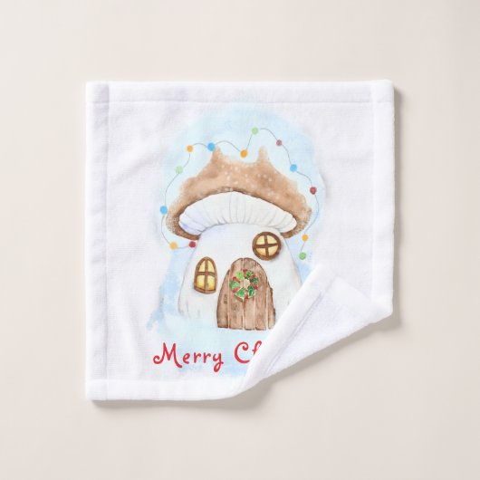 Christmas fairy house washandje (Wasdoekje)