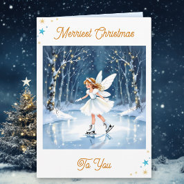 Christmas Fairy Ice Skating in an Enchanted Forest Kaart