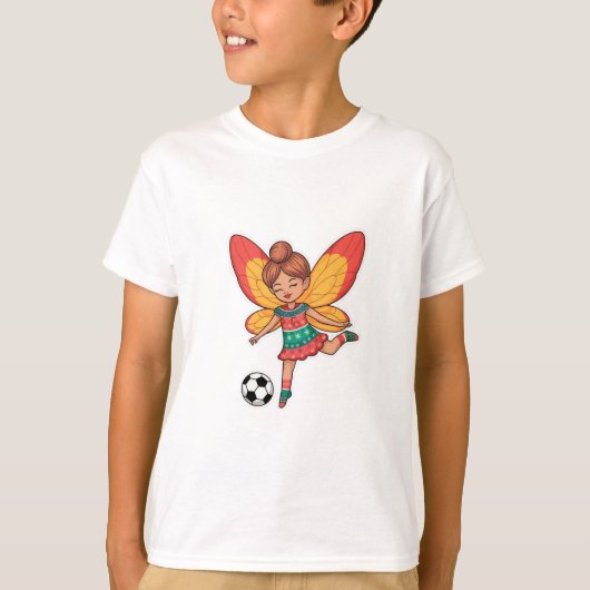 Christmas Fairy Playing Soccer T-shirt (Voorkant)