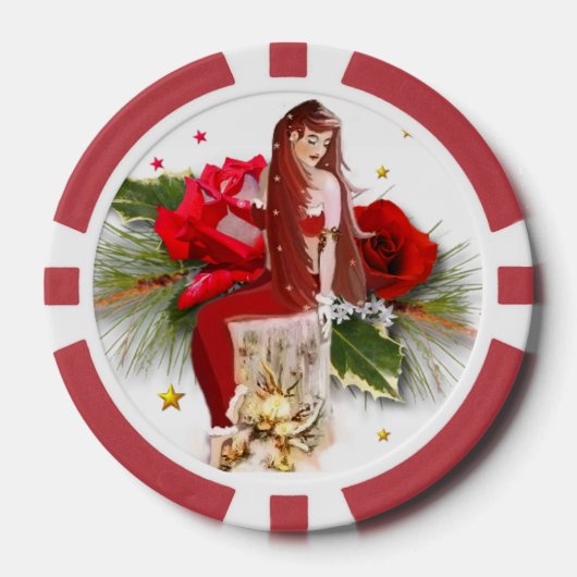 Christmas Fairy rPoker Chip (Voorkant)