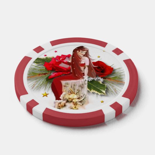 Christmas Fairy rPoker Chip (Enkel)
