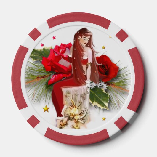Christmas Fairy rPoker Chip (Achterkant)