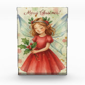 Christmas Fairy Watercolor Art Holiday Fotoblokken (Voorkant)