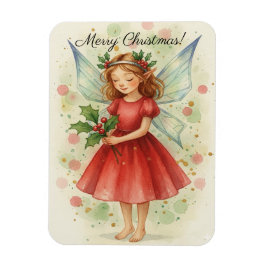 Christmas Fairy Watercolor Art  Magneet
