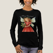 Christmas Fairy Watercolor Art Tri-Blend Shirt (Voorkant)
