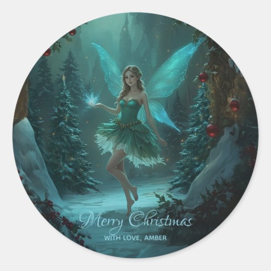 Christmas Fairy with a Spark of Magic Sticker (Voorkant)