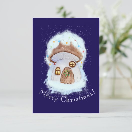 Christmas Fairytale House Bedankkaart (Staand voorkant)