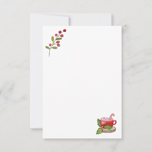 Christmas Fairytale House Bedankkaart (Achterkant)